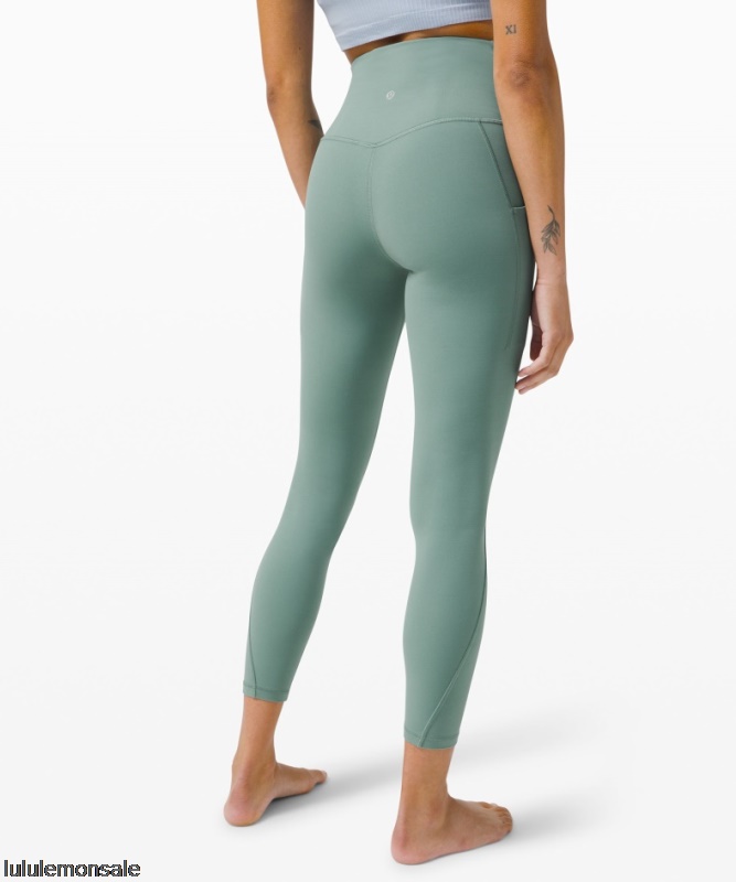 Lululemon Damen DELULU044 | Geröstete Braune Align Hoch Sitzende Hose Mit Taschen 25